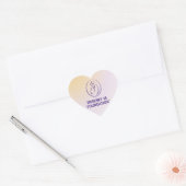 Cœur Logo de la Fondation Trisomy 18 - Sticker Coeur (Enveloppe)