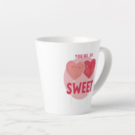 Coeur Lollipop Sweet Love Latte Mug (Angle droit)