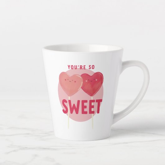 Coeur Lollipop Sweet Love Latte Mug (Droite)