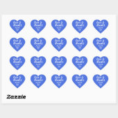 Cœur Love and Thanks Navy Blue Graduation Sticker (Feuille)