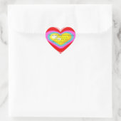 Cœur Love Poem Sticker (Sac)
