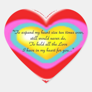 Cœur Love Poem Sticker