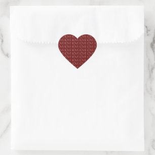 Cœur Love Typographie Sticker du coeur de Saint Valenti
