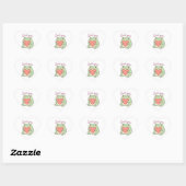 Cœur Love You Frog Sticker Cute Frog Heart Soft Aesthet (Feuille)