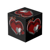 Coeur Magie noir Cube photo (Angle arrière)