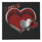 Coeur Magie noir Cube photo (Devant)