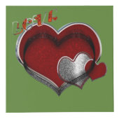 Coeur Magie Vert Photo Cube (Devant)