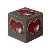 Coeur magique Cube photo Brown (Angle devant)