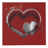 Coeur magique rouge photo Cube (Devant)