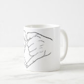 Coeur main mug (Devant droit)