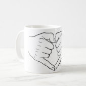 Coeur main mug (Devant gauche)