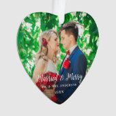 Coeur marié et joyeux de manuscrit élégant de (devant)