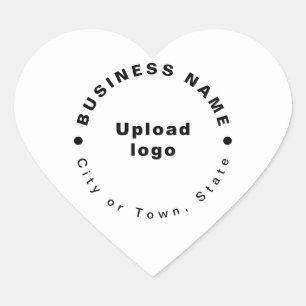 Cœur Marque d'affaires sur Sticker en forme de coeur bl