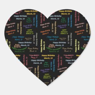 Cœur Mars, 13 Anniversaire Sticker