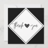 Cœur Merci Noir & Blanc (Devant)
