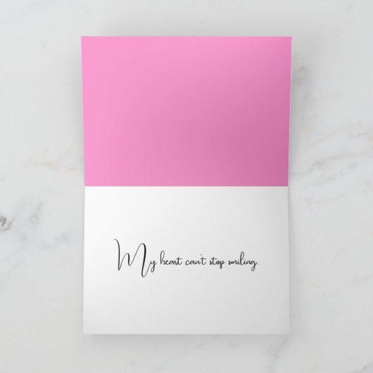 Coeur Merci Souriant Sur Rose (Intérieur)