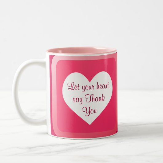 Coeur Merci tasses (Gauche)