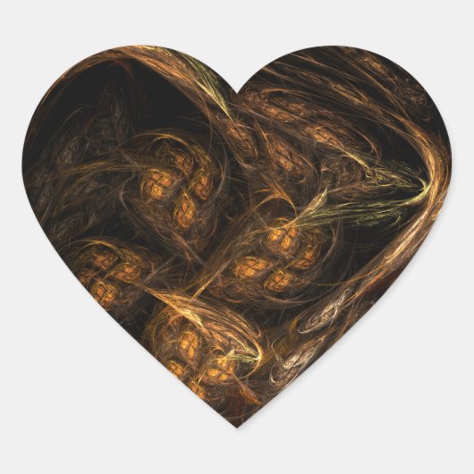 Cœur Mère Terre Sticker Coeur Art Abstrait (Devant)