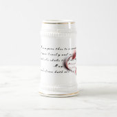 Coeur métallique avec sonnet de Shakespeare 18 Mug (Centre)