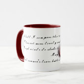 Coeur métallique avec sonnet de Shakespeare 18 Mug (Devant gauche)