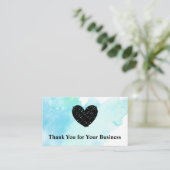 Coeur mignon | Aquarelle | Carte à puce (Debout devant)