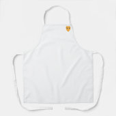 Coeur mignon avec yeux sur tablier blanc (Recto)