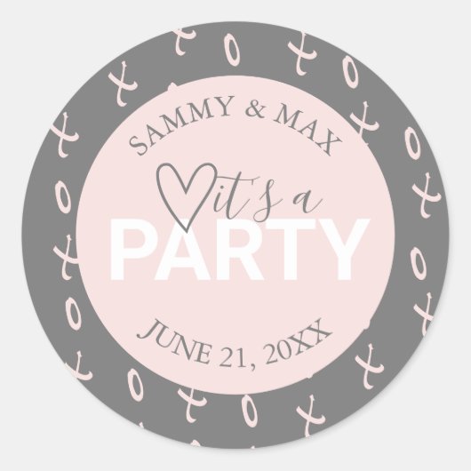 Coeur mignon C'est un Sticker de fête (Devant)