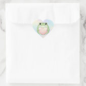 Cœur Minimal Love Frog Sticker Cute Frog Holding Heart  (Sac)