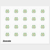 Cœur Minimal Love Frog Sticker Cute Frog Holding Heart  (Feuille)