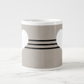 Coeur moderne beige Jumbo Mug (Devant)