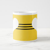 Coeur moderne jaune Jumbo Mug (Devant)