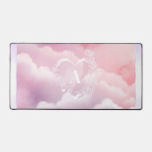 Coeur Monogramme rose céleste Ordinateur Bureau Ma (Recto)