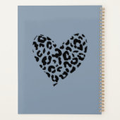 Coeur Motif bleu et noir léopard (Dos)