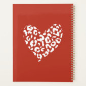 Coeur Motif d'orange et de léopard blanc brûlés (Dos)