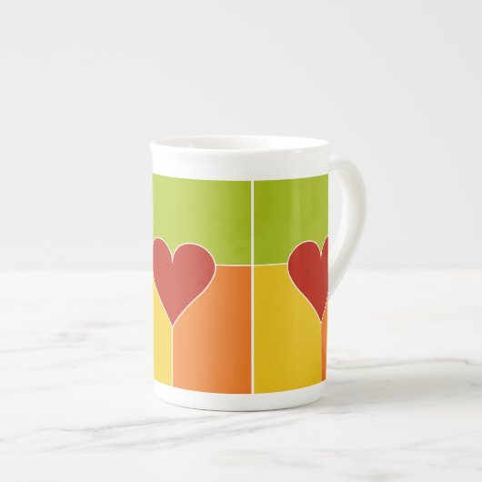 Coeur Motif mugs (Devant droit)