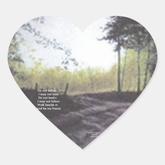 CŒUR NE SUIVEZ PAS JE NE PEUX PAS DIRIGER STICKER (Devant)