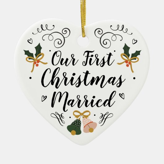 coeur nouveau noël ornement 1er marié (Devant)