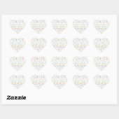Cœur Octobre 3 Anniversaire Sticker (Feuille)