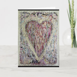 Coeur original d'art peignant la carte de
