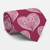 Coeur ornemental en Bourgogne, Cravate (Roulé)