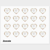 Cœur Our Special Floral Heart Sticker – Soft Boho Elega (Feuille)