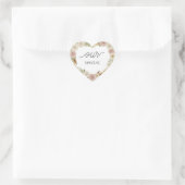 Cœur Our Special Floral Heart Sticker – Soft Boho Elega (Sac)