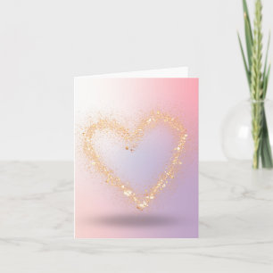 Cœur Pailleté Carte Vierge