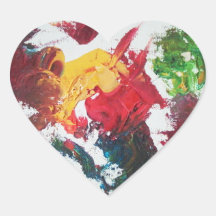 Palette de peinture à l'huile dans Sticker rouge