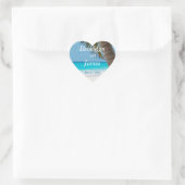 Coeur Palmiers Sur Plage Stickers Mariage (Sac)