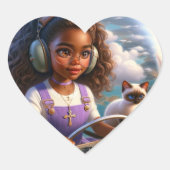 Cœur Panola and Gata Keepsake Sticker (Devant)