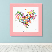 Coeur papillon - toile Imprimer - SRF (Insitu (Plancher de Bois))