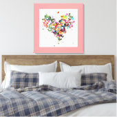 Coeur papillon - toile Imprimer - SRF (Insitu(Chambre))