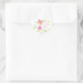 Cœur Pastel Bright Floral Aquarelle Coeur Sticker (Sac)