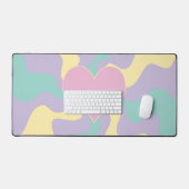 Coeur - Pastel rose, jaune, violet et vert (Clavier et souris)